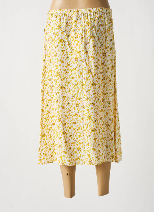 Jupe mi-longue taille haute jaune SESSUN femme