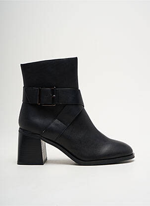Bottines/boots matière lisse talon de 4 à 6cm noir EMILIE KARSTON femme