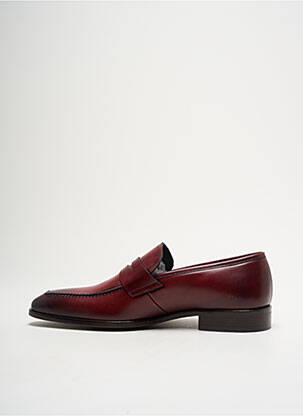 Mocassins bout pointu talon bas rouge PERTINI homme