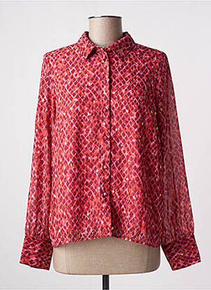Chemisier tissage crêpe manches longues rose VERO MODA femme