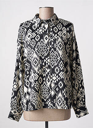 Chemisier imprimé fantaisie manches longues noir VERO MODA femme