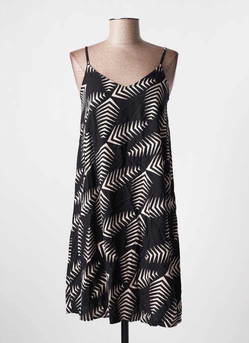Robe mi-longue coupe fluide fines bretelles noir VERO MODA femme