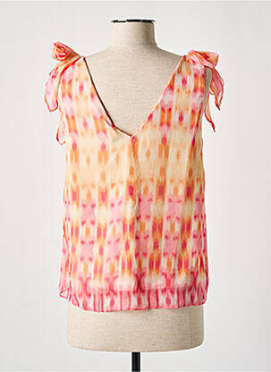Top tissage crêpe sans manche orange VERO MODA femme