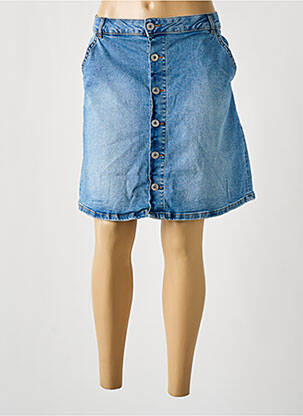 Jupe courte poches bleu ICHI femme