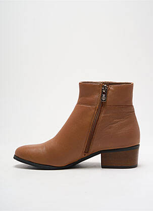 Bottines/boots matière lisse talon plat jusqu'à 3cm marron EMILIE KARSTON femme