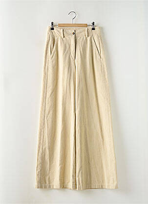 Pantalon flare stretch taille haute beige DIEGA femme