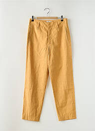 Pantalon chino tissage popeline taille haute jaune FORTE-FORTE femme