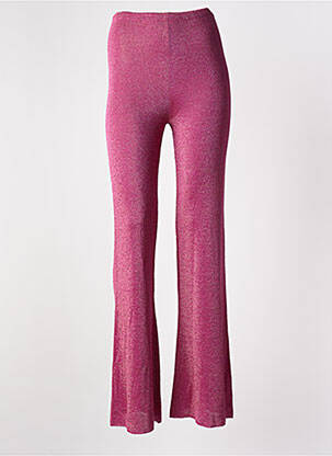 Pantalon flare stretch taille haute rose SIYU femme