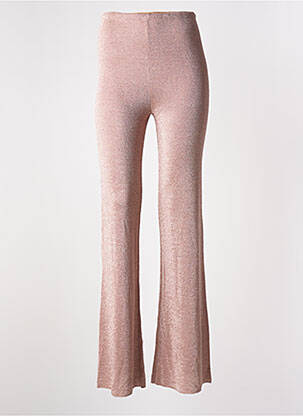 Pantalon flare stretch taille haute rose clair SIYU femme