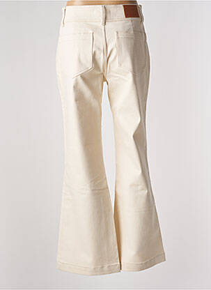 Jean coupe flare stretch taille haute beige MASSCOB femme