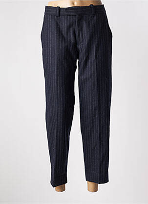 Pantalon 7/8 taille haute taille haute bleu ROSEANNA femme