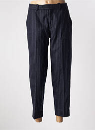 Pantalon 7/8 taille haute taille haute bleu ROSEANNA femme