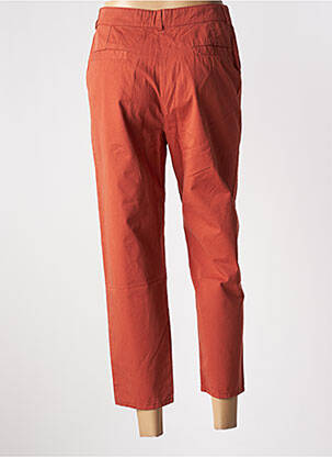 Pantalon chino tissage popeline taille haute orange CHLOÉ STORA femme