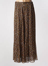 Jupe longue tissage crêpe noir MASSCOB femme