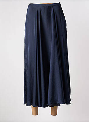 Jupe longue coupe fluide bleu LAURENCE BRAS femme