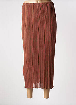 Jupe longue taille haute marron ALYSI femme