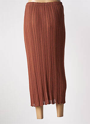 Jupe longue taille haute marron ALYSI femme