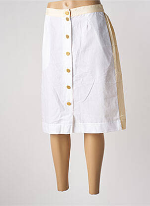 Jupe mi-longue taille à pinces beige LA PRESTIC OUISTON femme