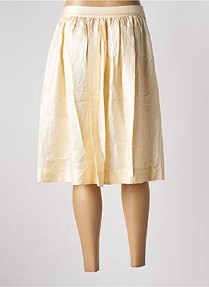 Jupe mi-longue taille à pinces beige LA PRESTIC OUISTON femme