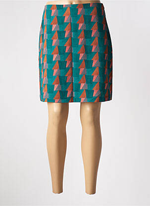 Jupe courte coupe droite vert LAURA URBINATI femme
