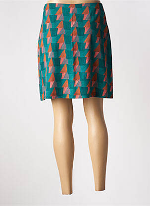 Jupe courte coupe droite vert LAURA URBINATI femme