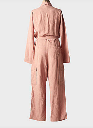 Combi-pantalon tissage crêpe manches longues rose ROBERTO COLLINA femme