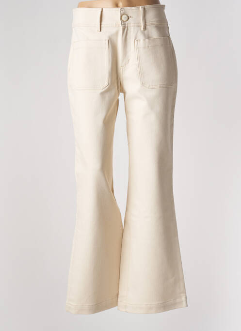 Jean coupe flare beige MASSCOB pour femme