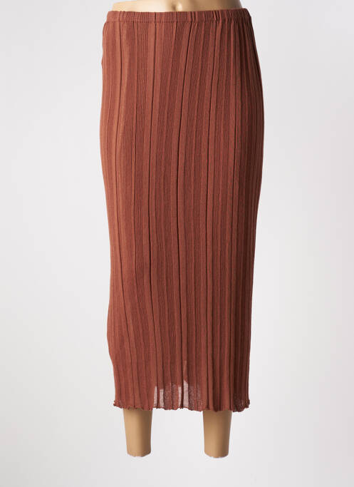 Jupe longue marron ALYSI pour femme