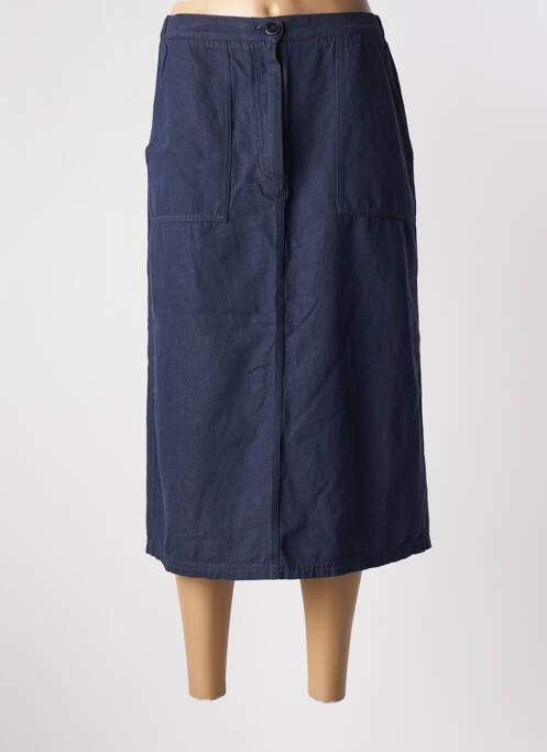 Jupe mi-longue bleu POMANDERE pour femme