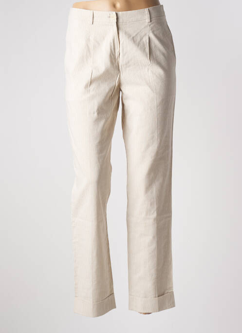 Pantalon droit beige LAURA URBINATI pour femme