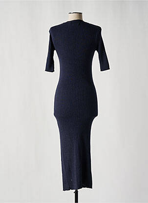 Robe pull coupe cintrée manches courtes bleu ALEXANDRA GOLOVANOFF femme