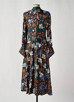 Robe longue manches longues manches longues bleu CALIBAN femme