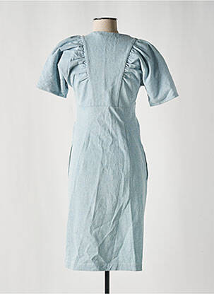 Robe mi-longue manches courtes manches courtes bleu MASSCOB femme