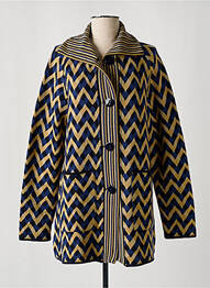 Gilet manches longues fermeture boutonnée sur le devant bleu SIYU femme