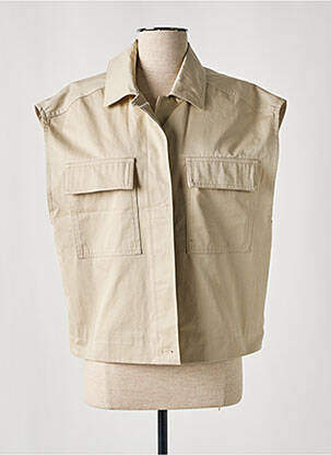 Veste casual coupe droite beige POMANDERE femme