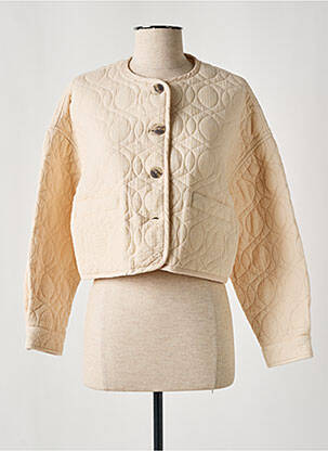 Veste casual col rond beige XIRENA femme