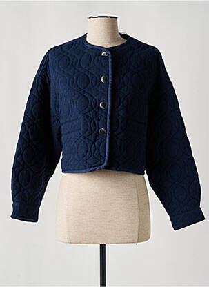 Veste casual col rond bleu XIRENA femme