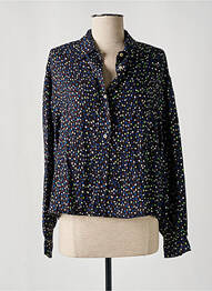 Chemisier imprimé fleurs manches longues bleu ALYSI femme