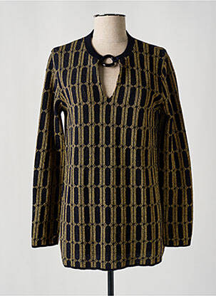 Pull coupe droite manches longues bleu SIYU femme