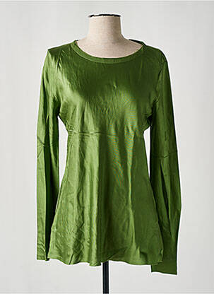 Blouse col rond manches longues vert SHIRT C-ZERO femme
