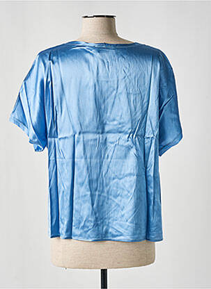 Blouse col rond manches courtes bleu SHIRT C-ZERO femme