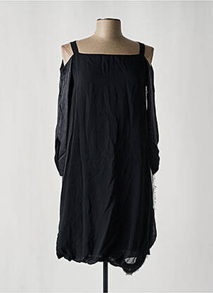 Robe mi-longue manches 3/4 manches 3/4 noir KRISTINA TI femme