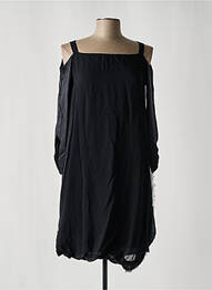 Robe mi-longue manches 3/4 manches 3/4 noir KRISTINA TI femme