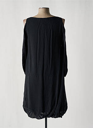 Robe mi-longue manches 3/4 manches 3/4 noir KRISTINA TI femme