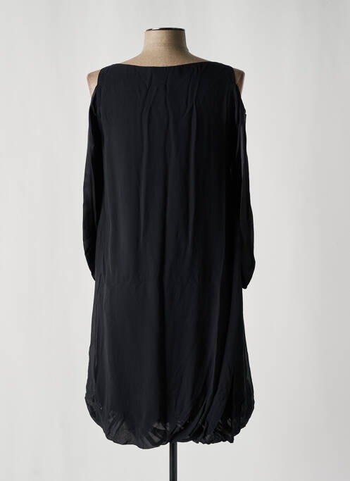 Robe mi-longue manches 3/4 manches 3/4 noir KRISTINA TI femme