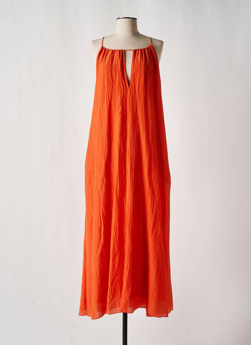 Robe longue orange POMANDERE pour femme