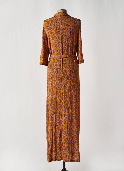 Robe longue orange SIYU pour femme