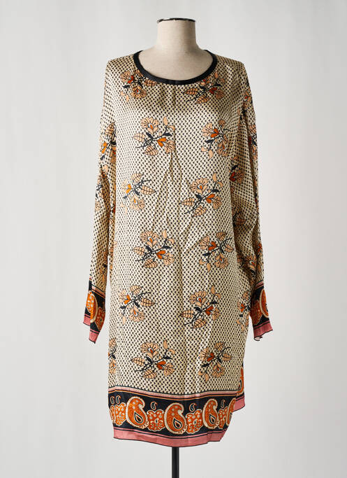 Robe mi-longue beige FORTE-FORTE pour femme