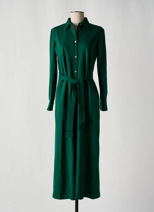 Robe mi-longue vert CALIBAN pour femme