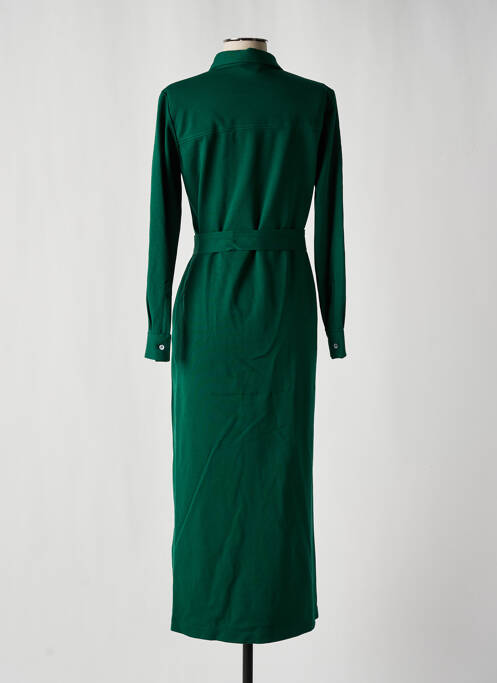 Robe mi-longue vert CALIBAN pour femme